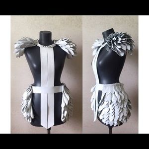 COPY - Leather bird costume burning mAn